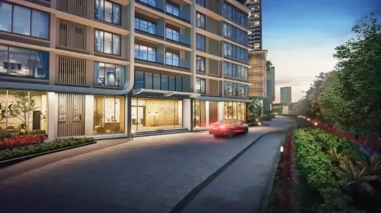 Grand entrance lobby — Tata Orbis Ghansoli