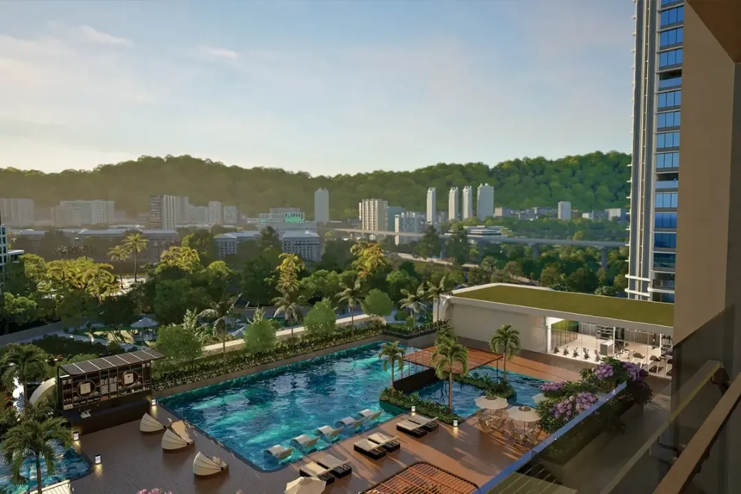 Tata Orbis Ghansoli drone aerial virtual tour — 2/3 BHK luxury apartments